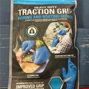 Heavy Duty Traction Grip Fishing & Boating Gloves - Blue